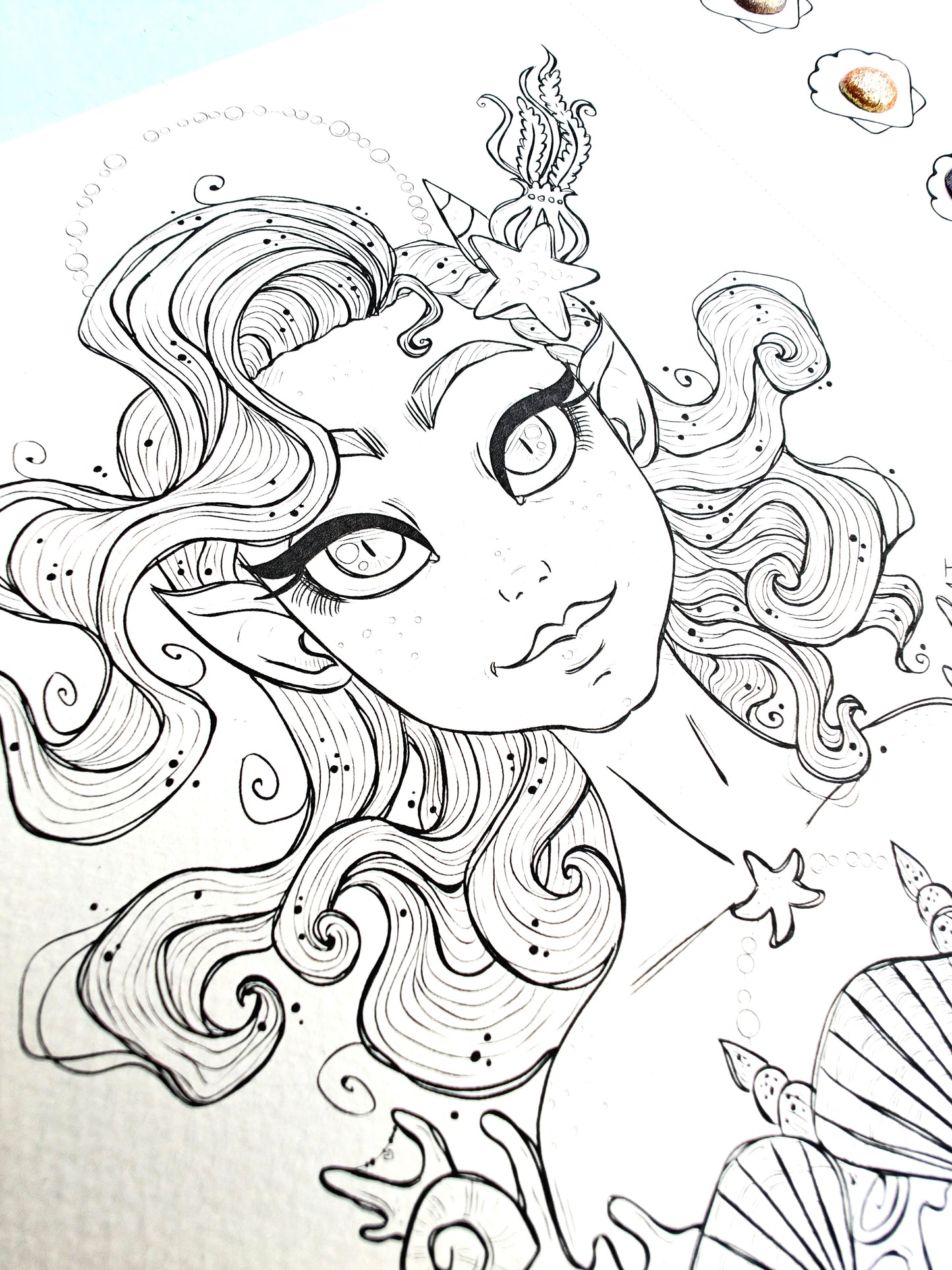 Ondine la Sirène – Card Acquerellabile