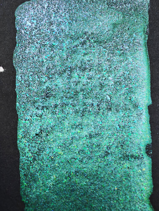 Green pearl watercolor colorshift iridescent flakes watercolor MORGANA