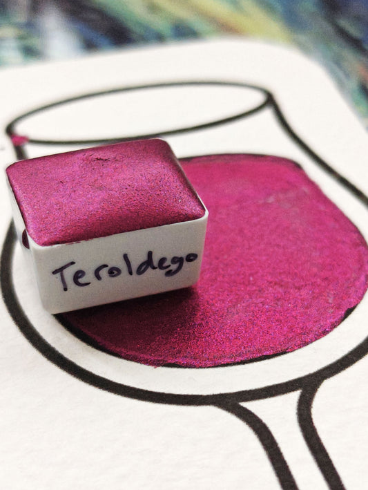 TEROLDEGO Bordeaux Metallic Watercolor