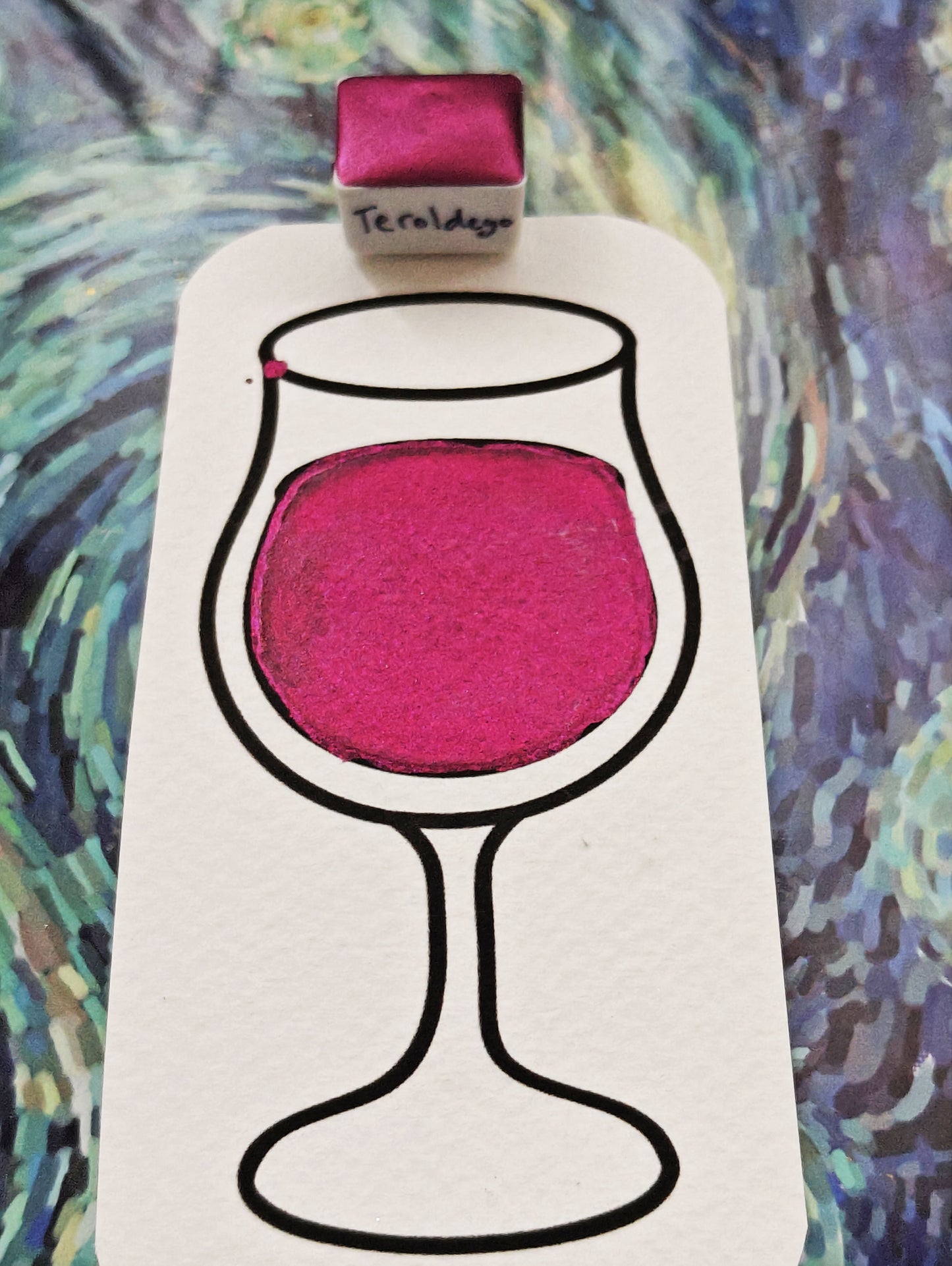 Acquerello metallizzato bordeaux TEROLDEGO