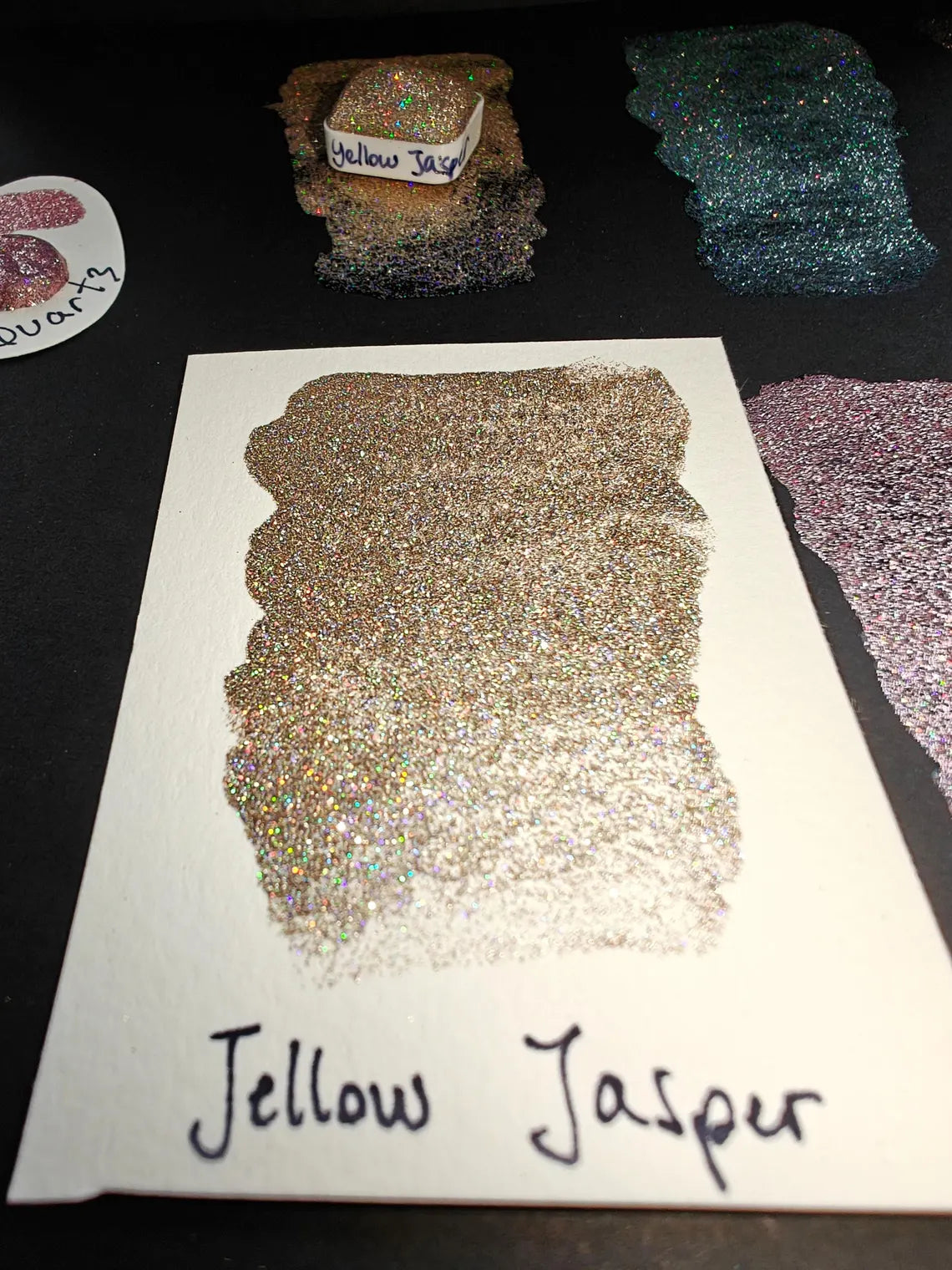 Acquerello glitter olografico Holo YELLOW JASPER