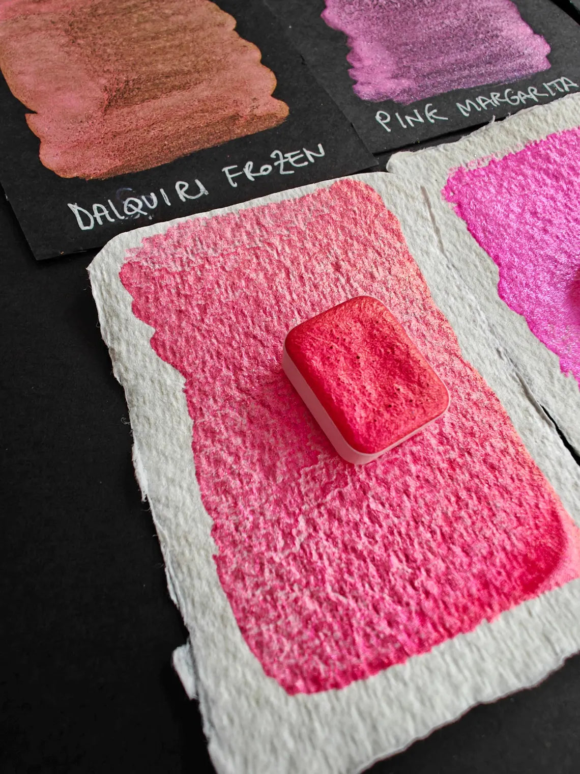 Set 4 da 1/4 colorshift alta qualità acquerelli artigianali watercolors COCKTAIL PARTY