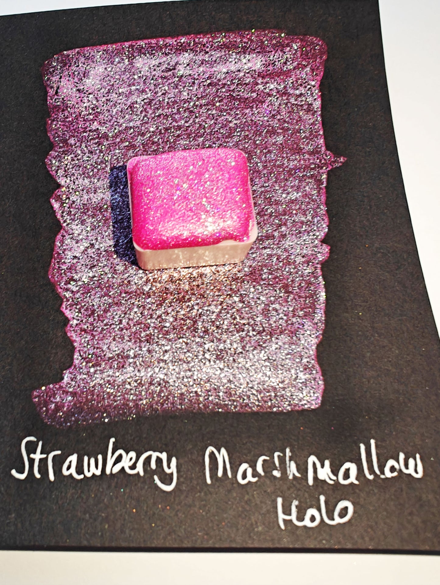 Acquarello artigianale magenta iridescente perlato STRAWBERRY MARSHMALLOW Holo
