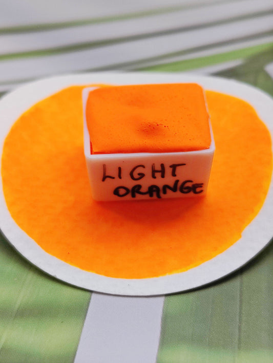 Handmade orange craft watercolor lettering paint color handlettering fluorescent Light Orange NEON