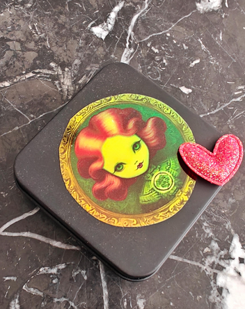 Set of 6 handmade watercolor pan cauldrons, high quality, metallic, holographic, Halloween, Ravenwood Witch (RESERVED for SJ)