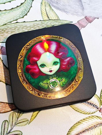 Set of 6 handmade watercolor pan cauldrons, high quality, metallic, holographic, Halloween, Nightshade Witch (RESERVED)