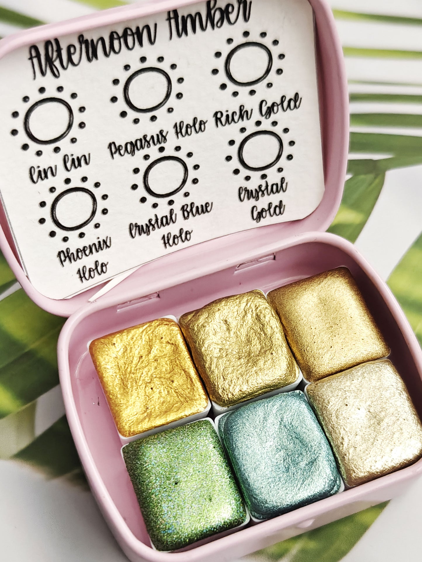 Set acquerelli 1/2 pan fatti a mano AFTERNOON AMBER