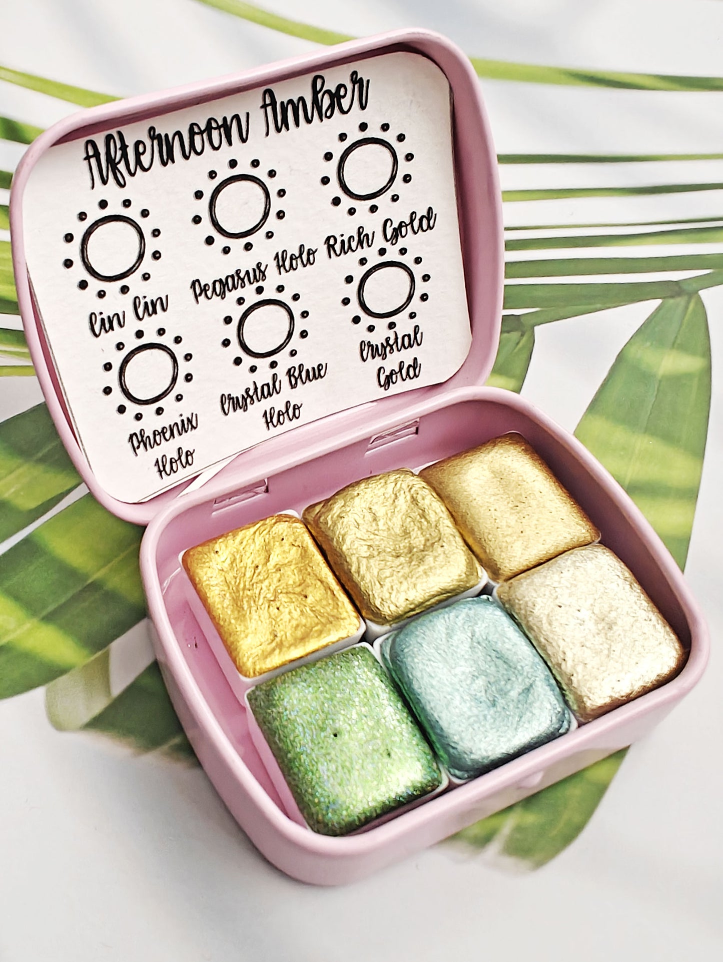 Set acquerelli 1/2 pan fatti a mano AFTERNOON AMBER