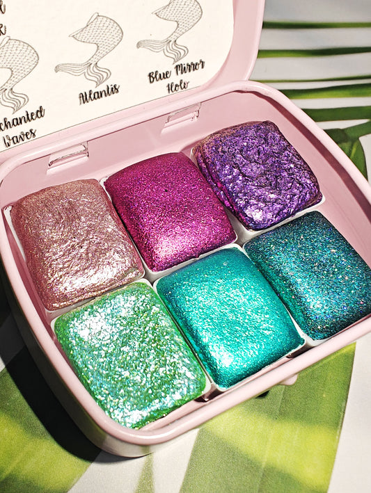 DREAM of a MERMAID Metallic Holographic Handcrafted Watercolor Set