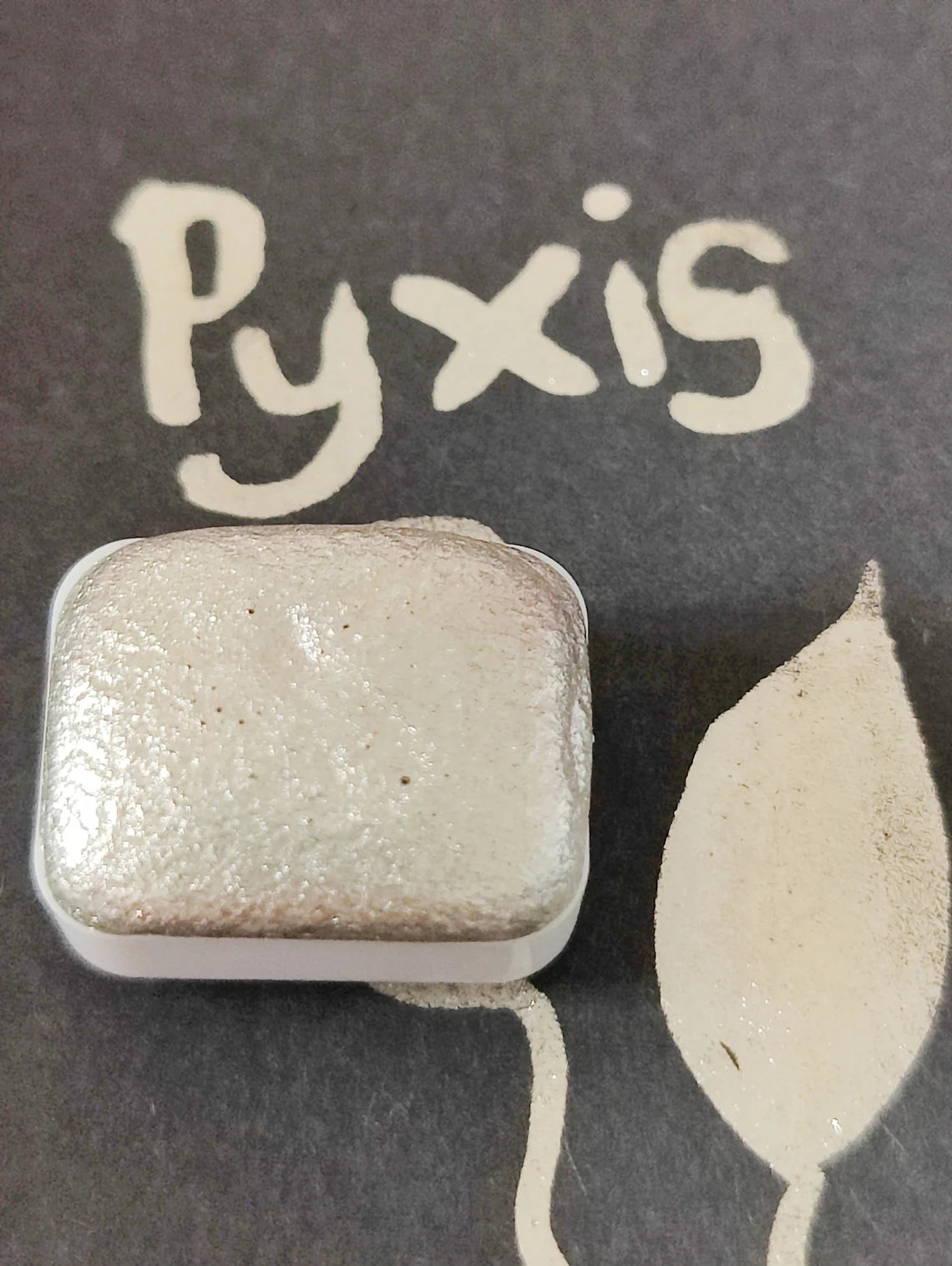 Set of 4 1/4 high quality handmade watercolors in silver holographic palette.