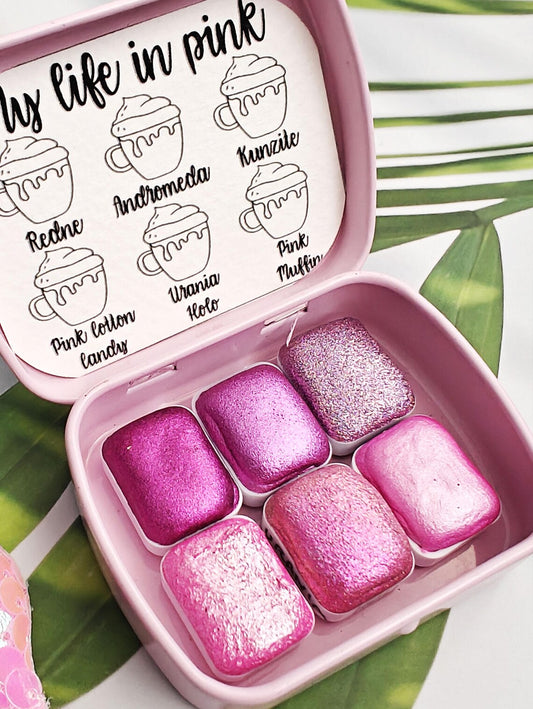 "My Life in Pink" Holographic Colorshift Duocolor 6-1/4-pan Palette
