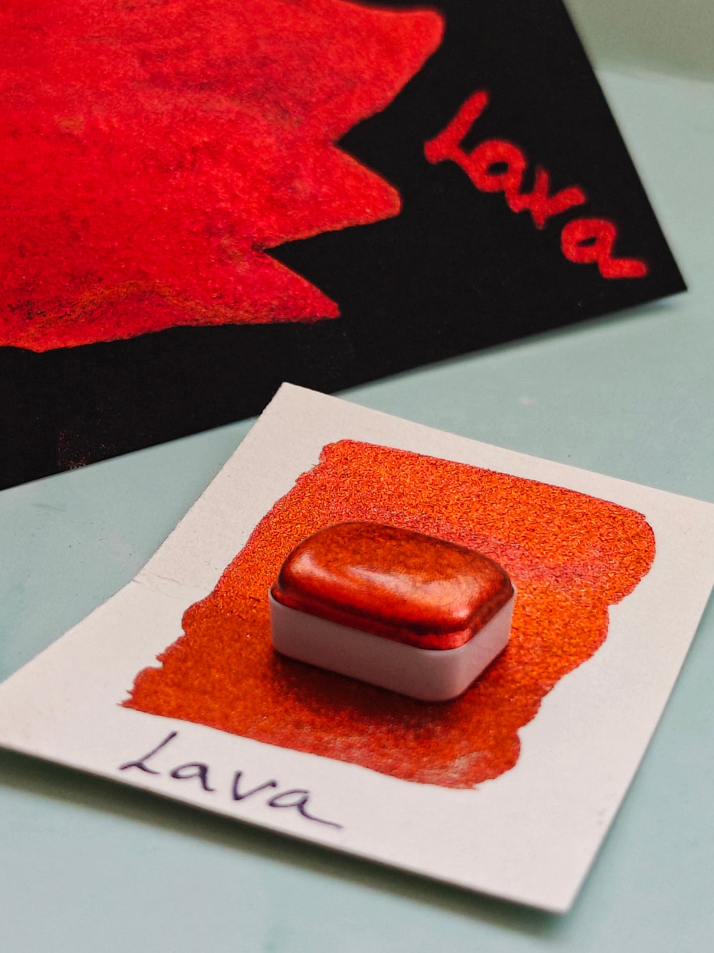 Watercolor color shift red LAVA 1/4