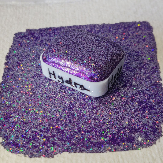 Holographic craft watercolor 1/4 godet holo purple chrome base paint calligraphy handmade HOLO HYDRA