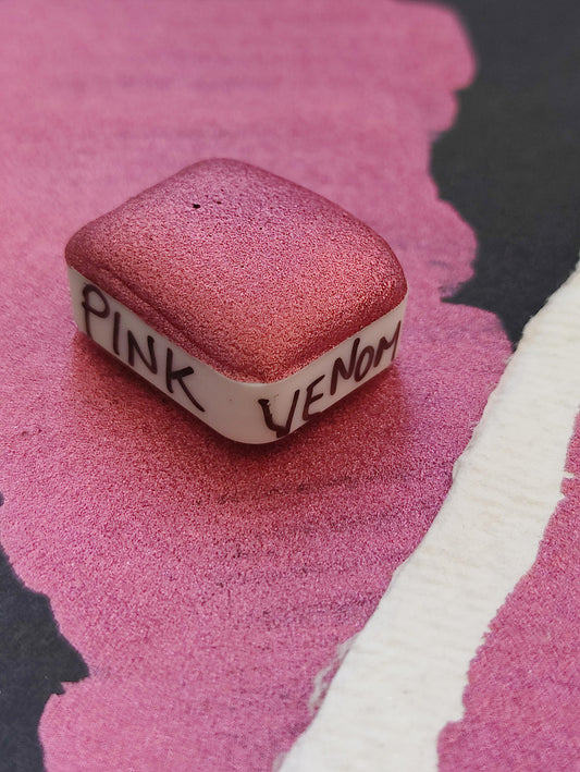 Watercolor craft 1/4 godet pink pink metallic metallic handmade handlettering calligraphy paint PINK VENOM