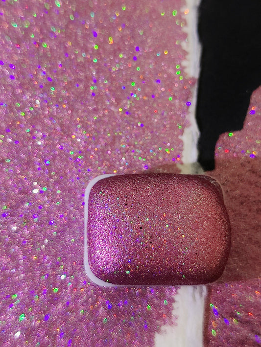 Watercolor craft 1/4 godet pink metallic holographic metallic handmade handlettering calligraphy paint PINK VENOM HOLO