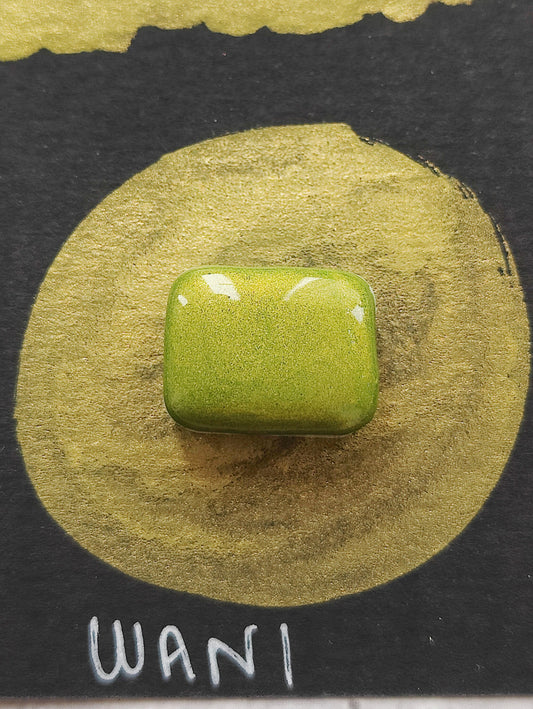 Handcrafted watercolor godet green tones gold patina paint calligraphy handmade handlettering high quality WANI