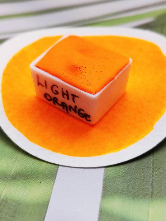 Handmade orange craft watercolor lettering paint color handlettering fluorescent Light Orange NEON