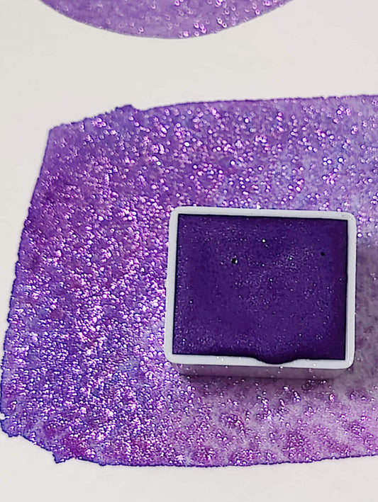 Iridescent purple watercolor granulating watercolor handlettering paint high quality AMETHYST MIST